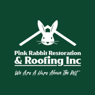 Pink Rabbit Roofing and Restoration logo