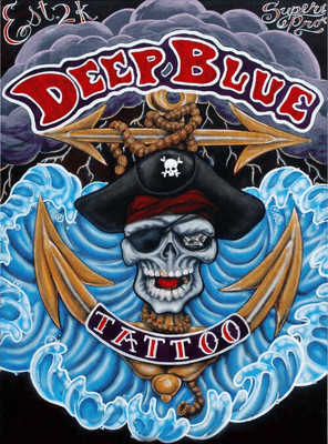 Deep Blue Tattoo logo