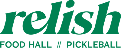 Relish Food Hall // Pickleball logo