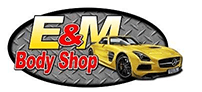 E&M Auto Body Shop logo