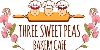 Three Sweet Peas Bakery Cafe logo