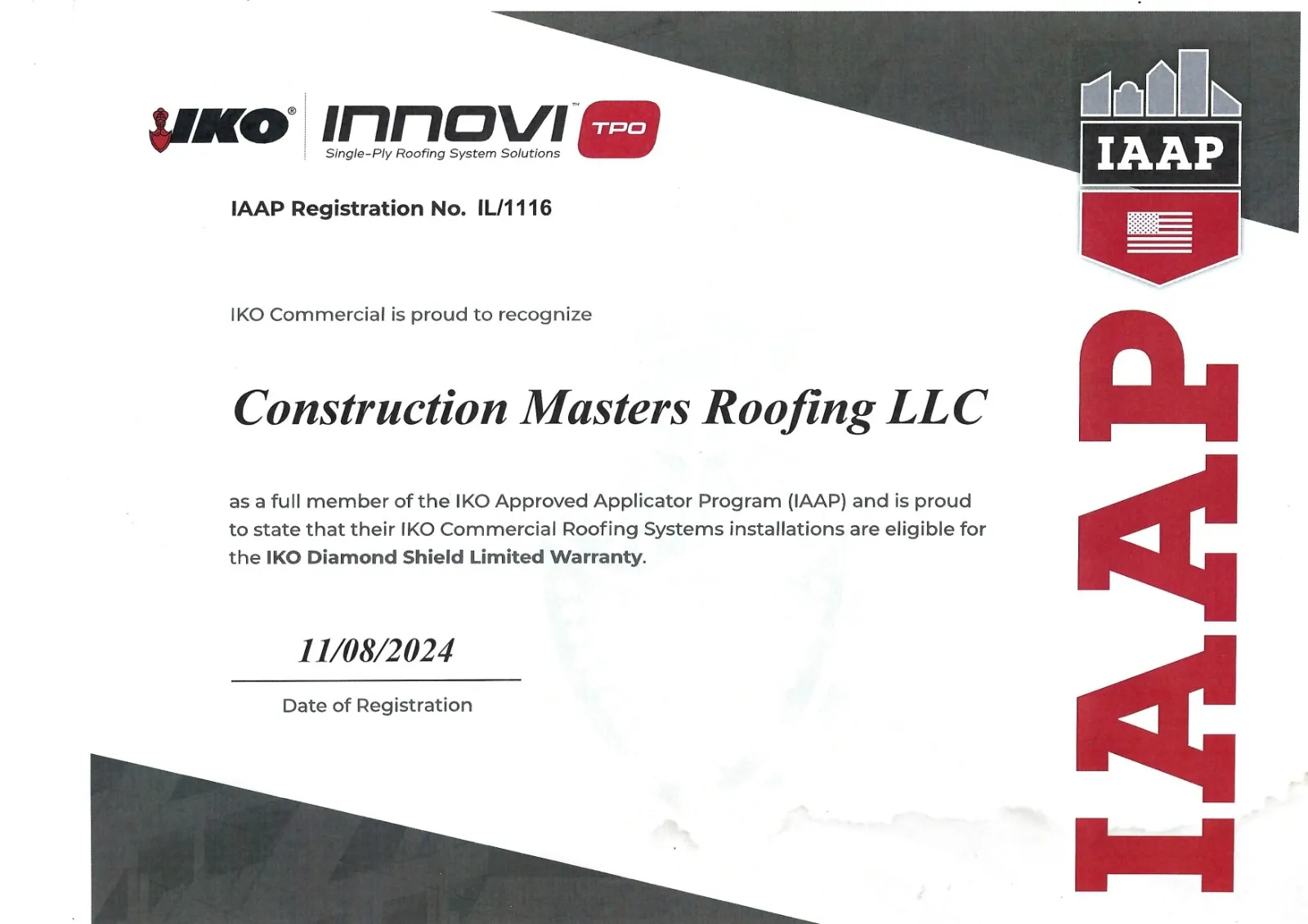 CONSTRUCTION MASTERS ROOFING PLLC