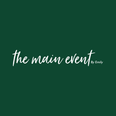 the main event by Emily logo