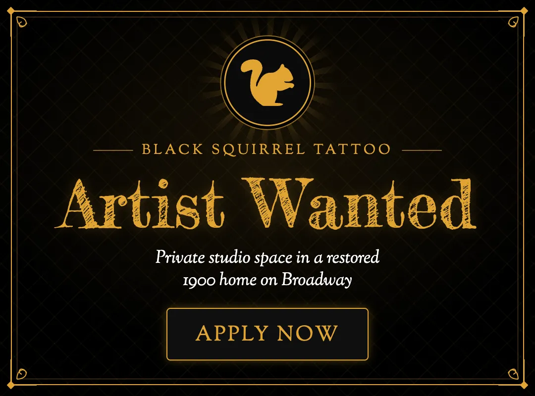 Black Squirrel Tattoo Iowa