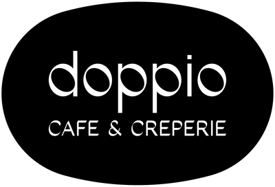 Doppio Cafe and Creperie logo